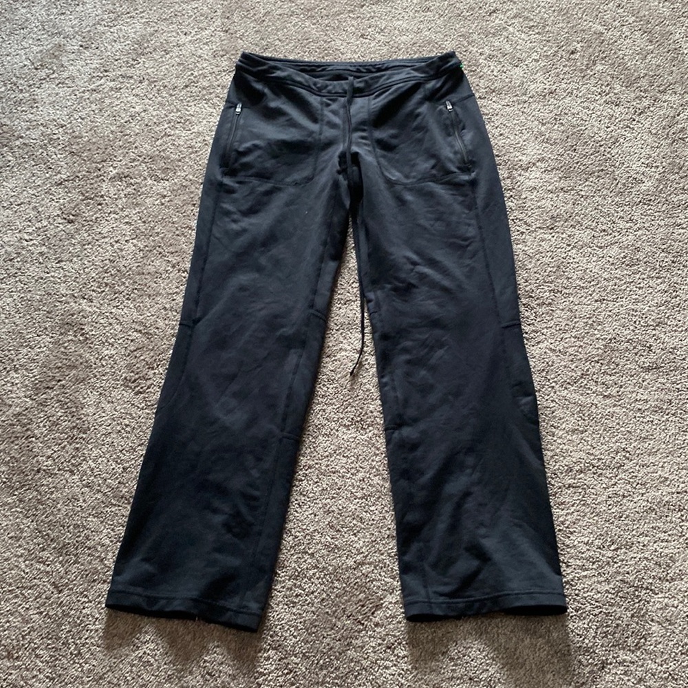 Athleta Black Athletic Zip Ankle Workout Training Pants Activewear SIZE S